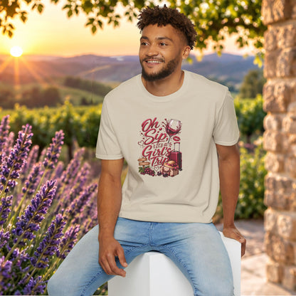 Oh Sip It's A Girl's Trip Personalized Crewneck Tee