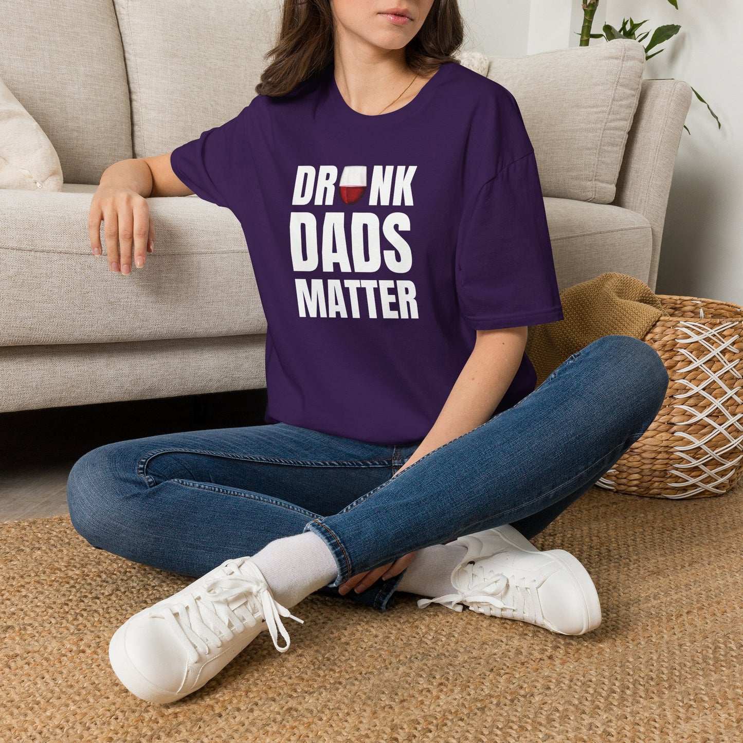 Drunk Dads Matter Crew Neck T-Shirt