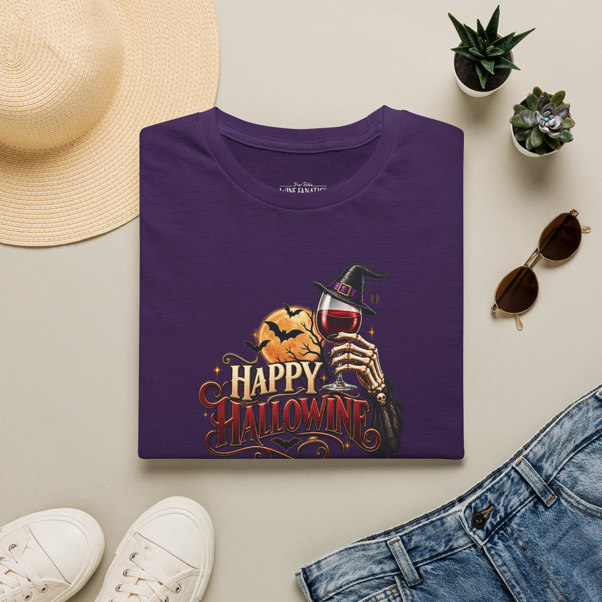 Let's Happy Hallowine Crewneck T-Shirt