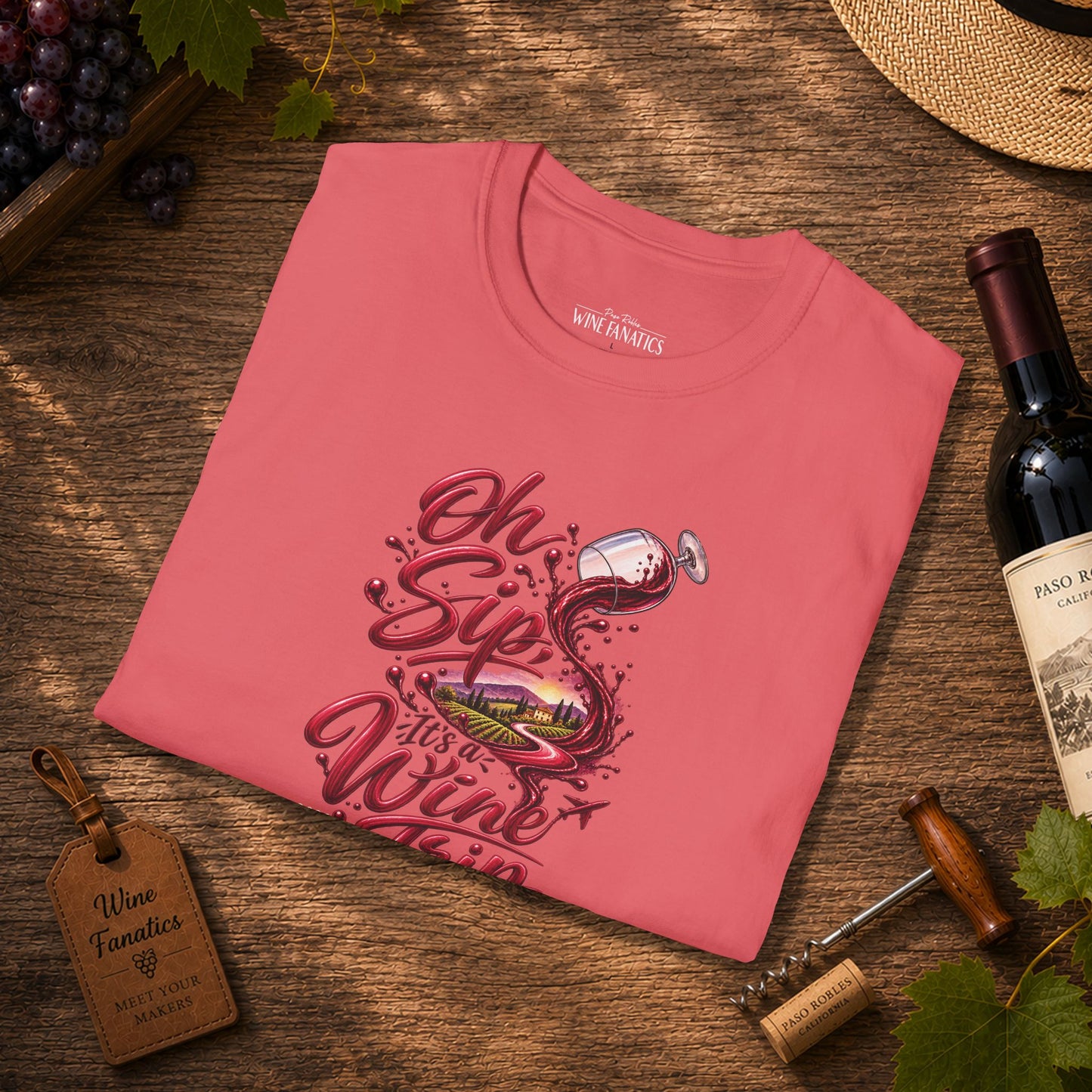 Oh Sip It's A Wine Trip Personalized Crewneck Tee