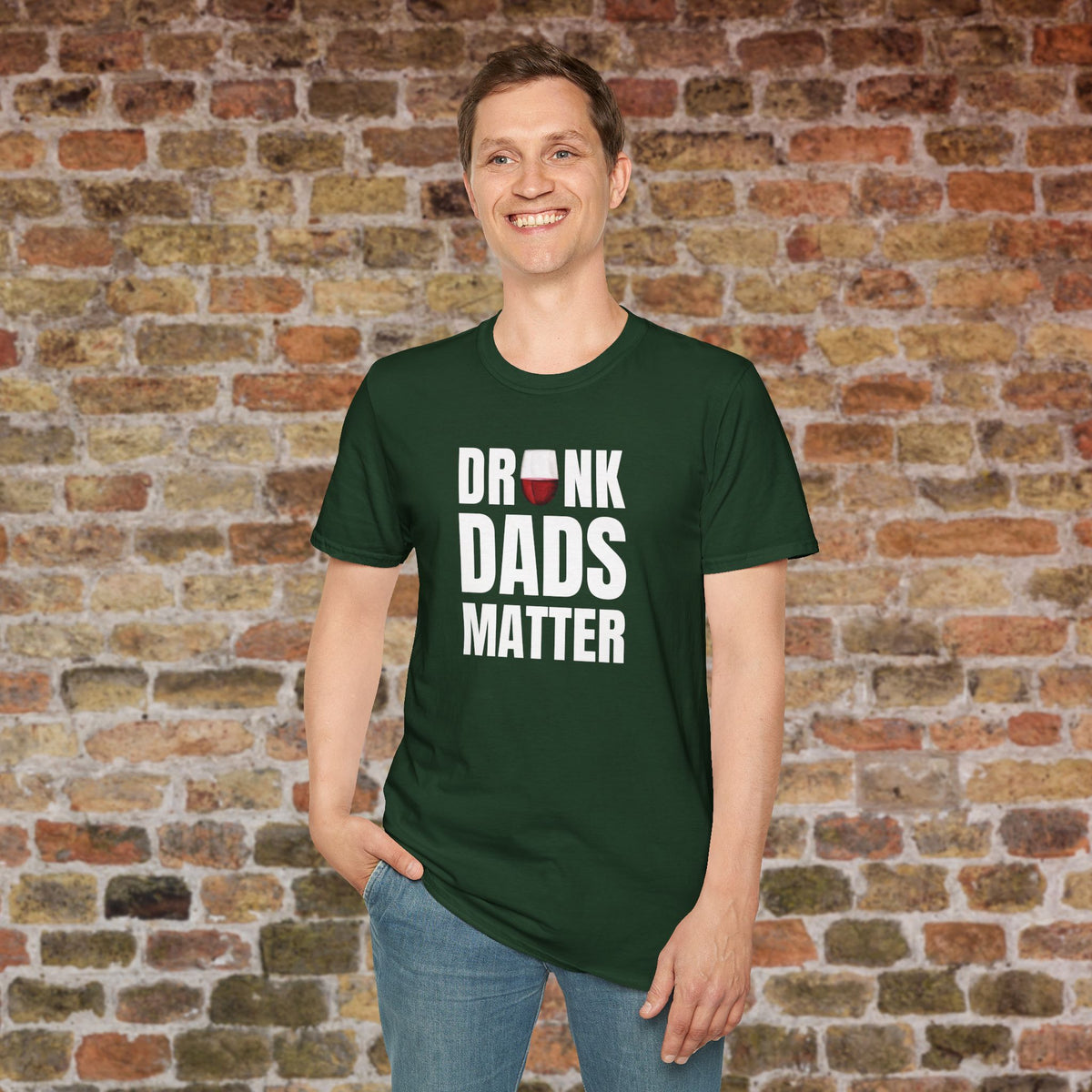 Drunk Dads Matter Crew Neck T-Shirt