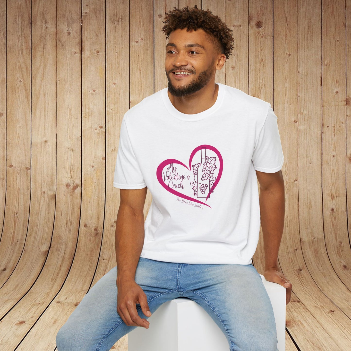 My Valentine's Crush (wine) Unisex Softstyle T-Shirt