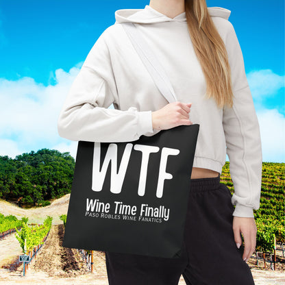 WTF Wine Time Finally Tote Bag