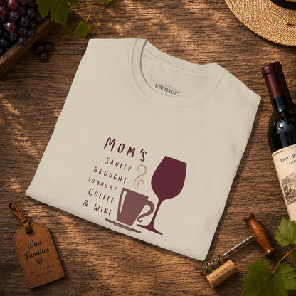 Mom's sanity brought to you by Coffee & Wine Crewneck Tee