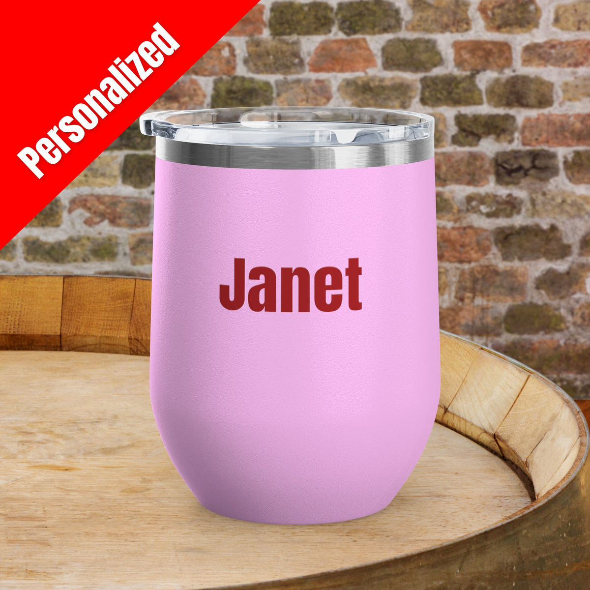 'MERICA Independence Day Personalized 12oz Wine Tumbler