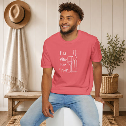 Mas Vino Por Favor Crewneck Tee