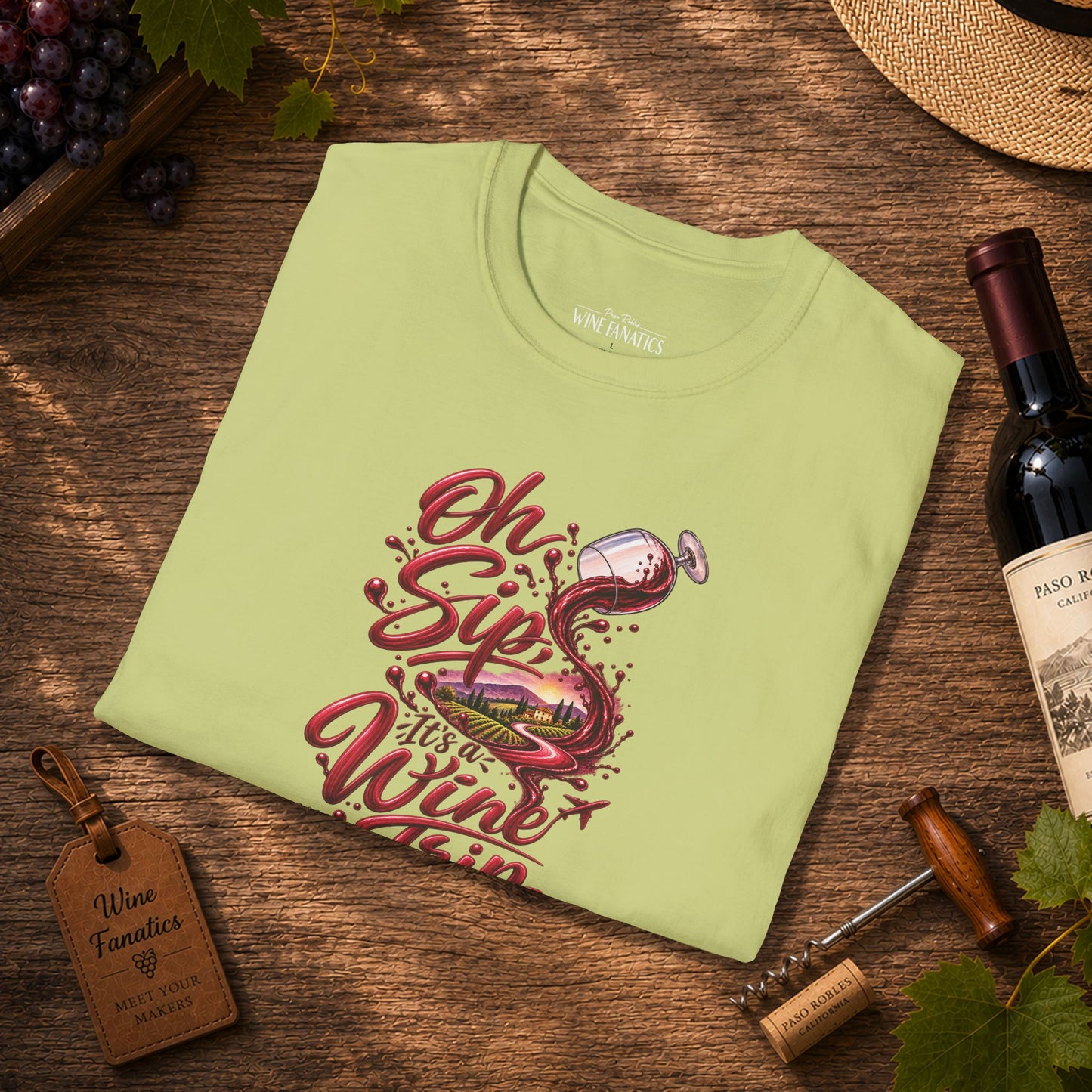 Oh Sip It's A Wine Trip Personalized Crewneck Tee
