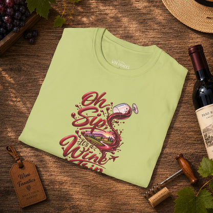 Oh Sip It's A Wine Trip Personalized Crewneck Tee