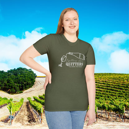 Spitters Are Quitters wine Unisex Softstyle T-Shirt