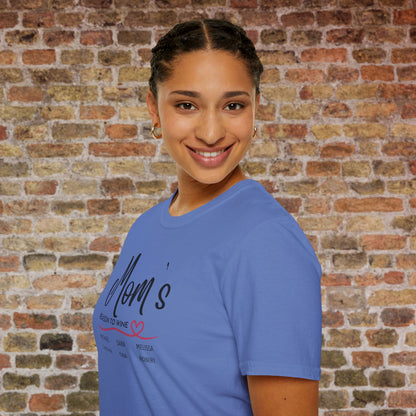 Mom's Reason To Wine Personalized Crew Neck Tee