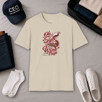 Oh Sip It's A Wine Trip Personalized Crewneck Tee