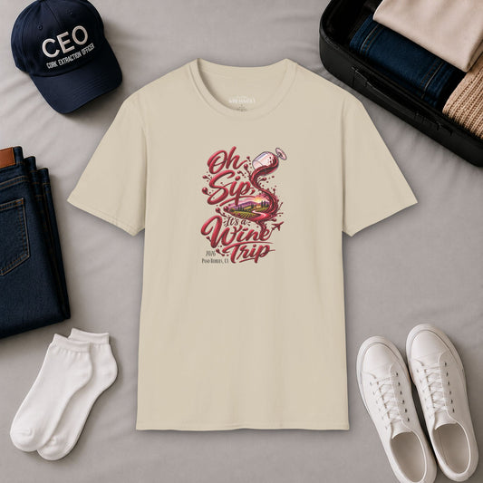Oh Sip It's A Wine Trip Personalized Crewneck Tee