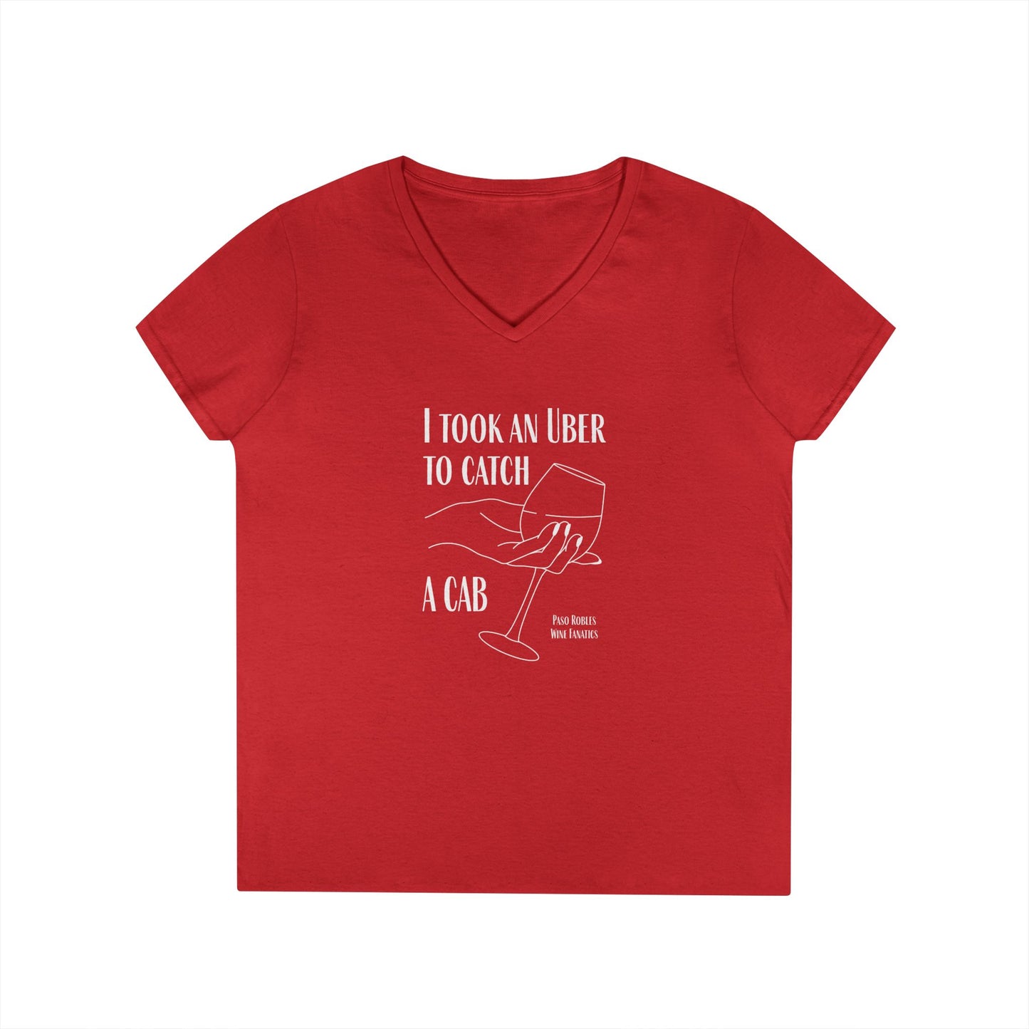 I Took An Uber To Catch A CAB Ladies V-Neck Tee