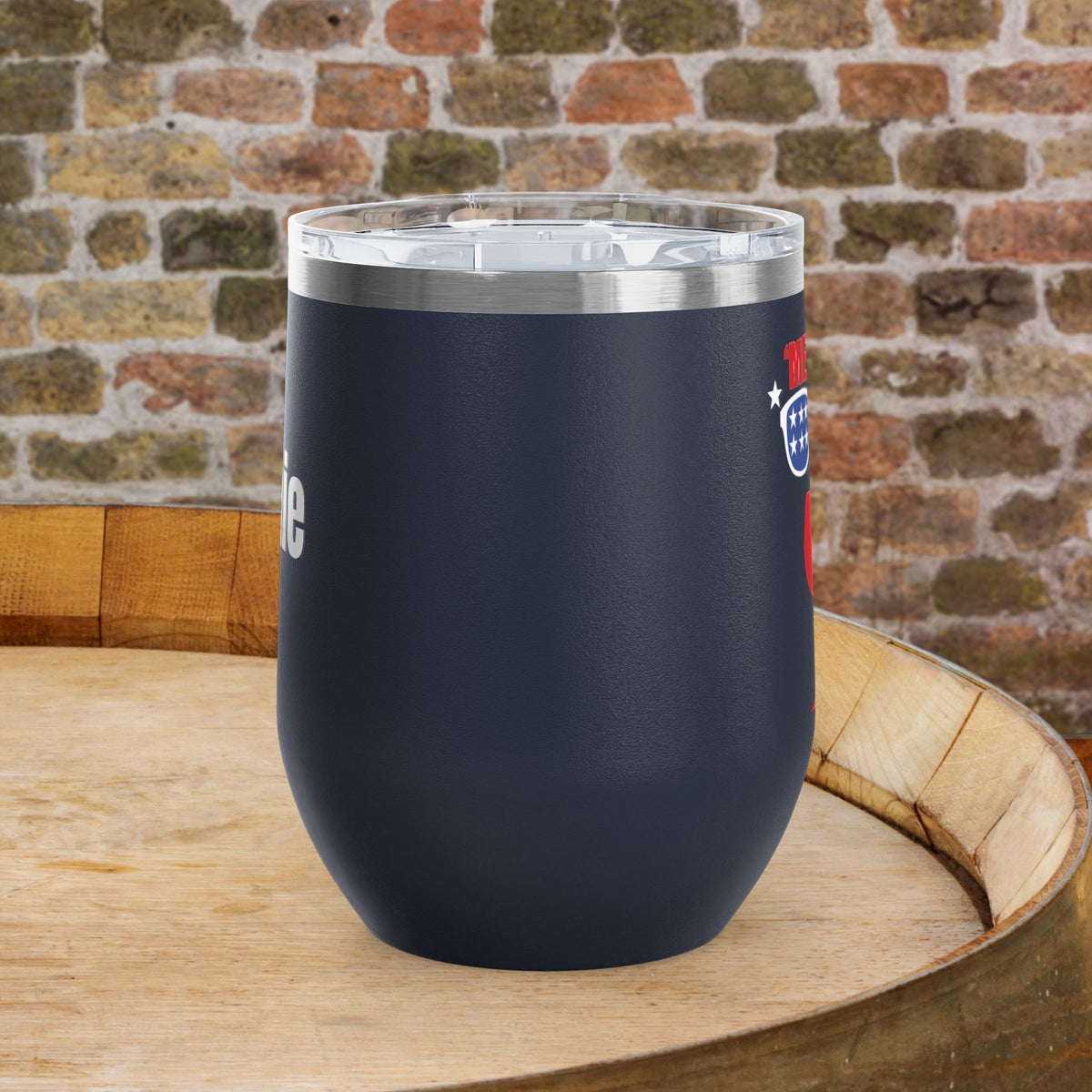 'MERICA Independence Day Personalized 12oz Wine Tumbler