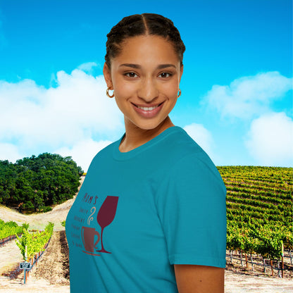 Mom's sanity brought to you by Coffee & Wine Personalized Tee