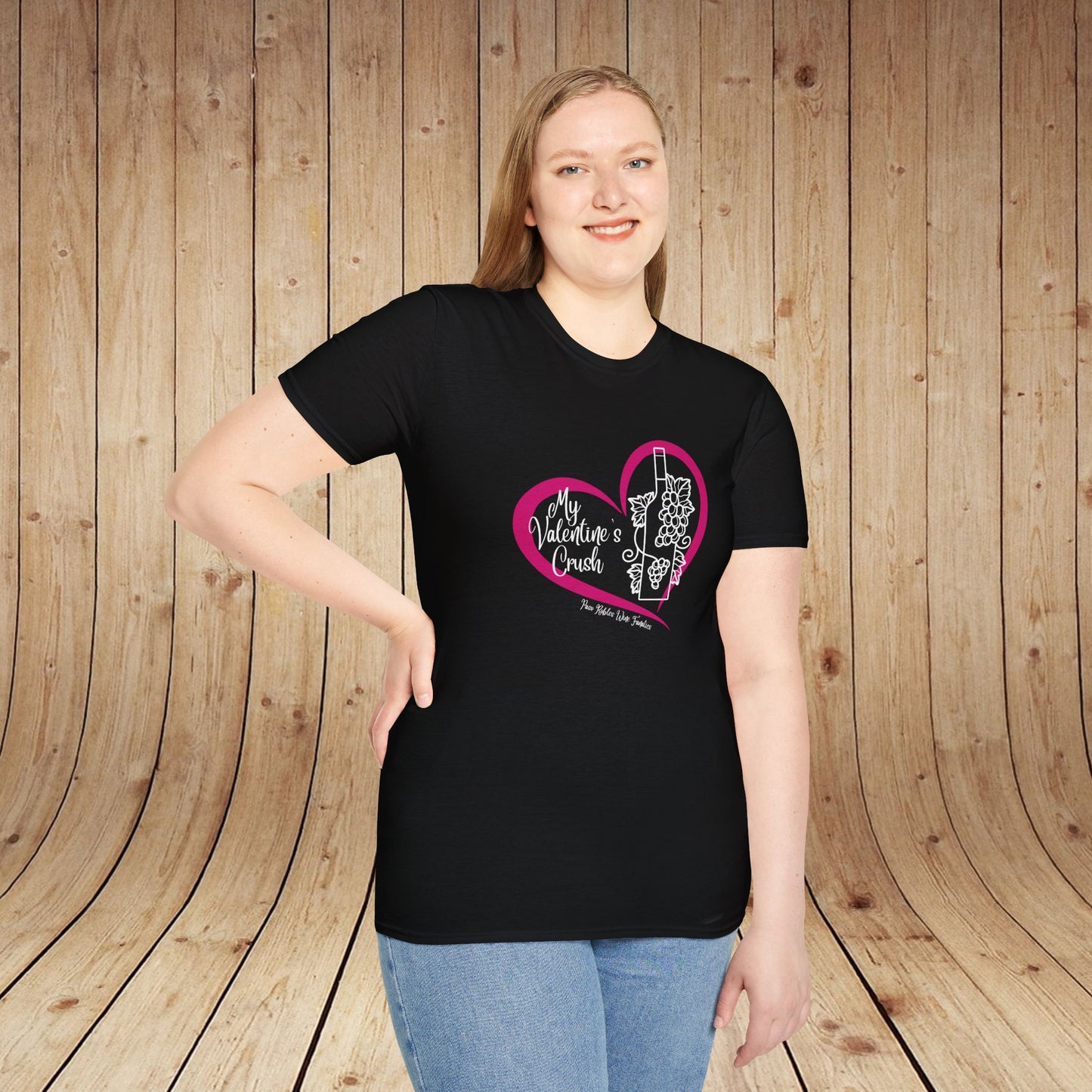 My Valentine's Crush (wine) Unisex Softstyle T-Shirt