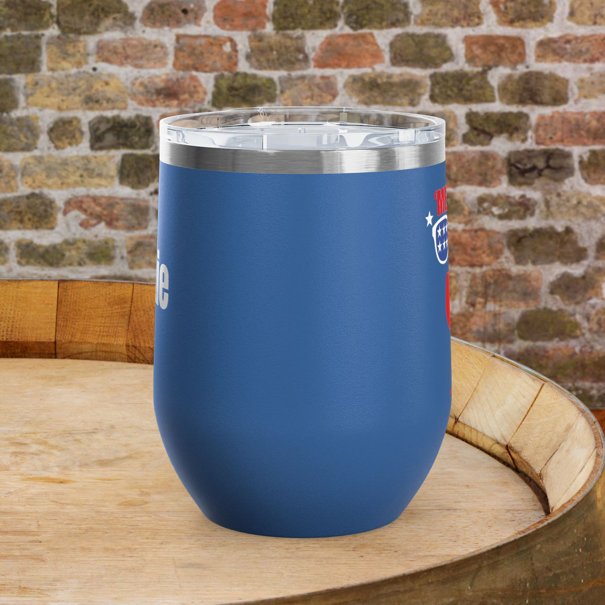 'MERICA Independence Day Personalized 12oz Wine Tumbler