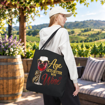 Age Gets Better With Wine Ladie’s Personalized Tote Bag