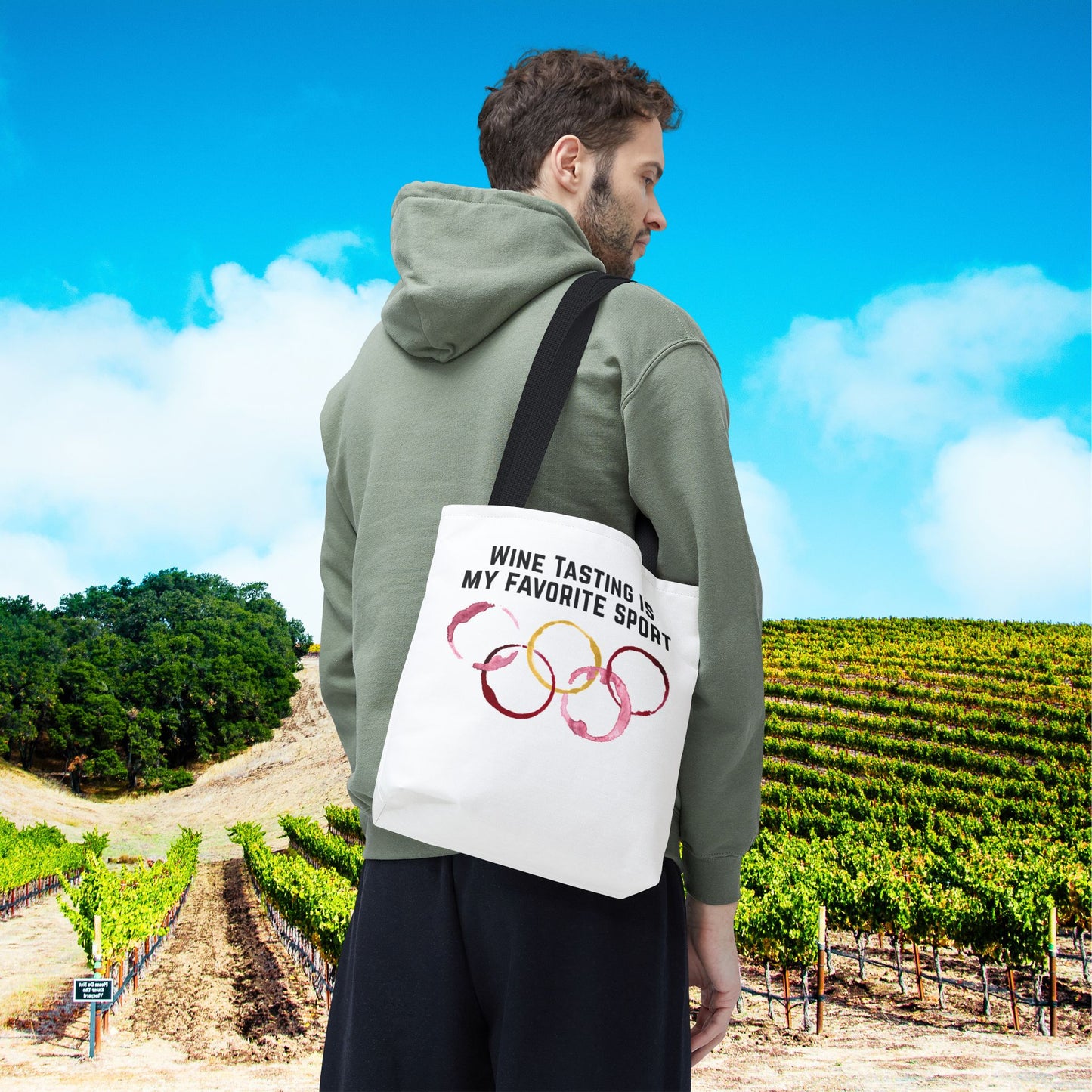 Wine Tasting Is My Favorite Sport Personalized Tote Bag