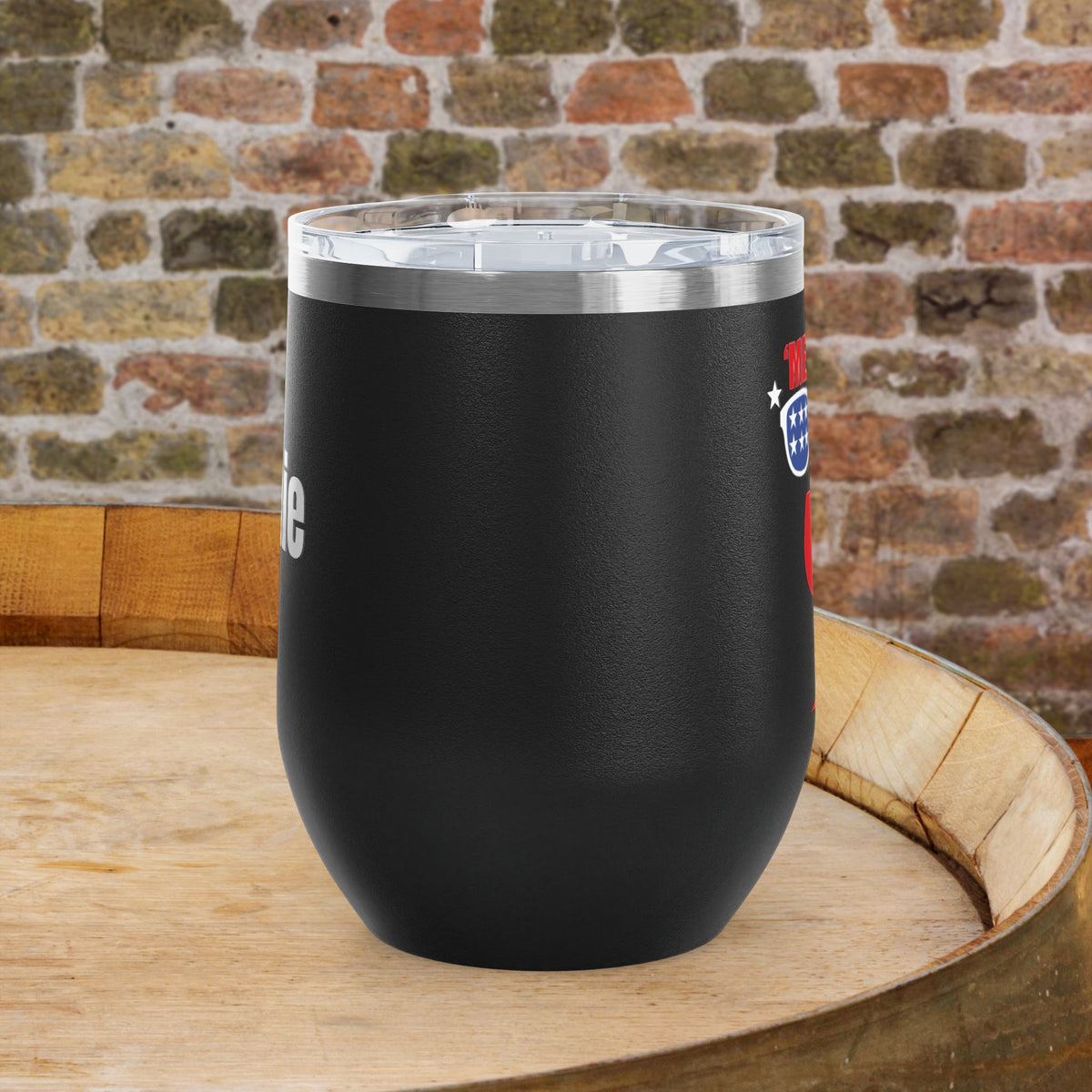 'MERICA Independence Day Personalized 12oz Wine Tumbler
