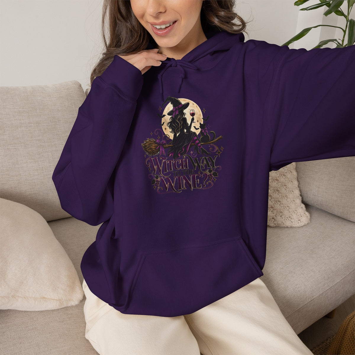 Witch Way To The Wine Hoodie