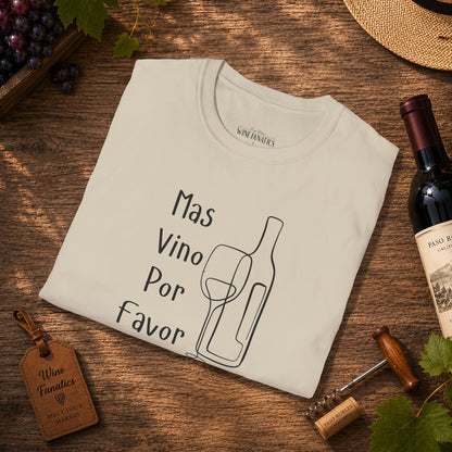 Mas Vino Por Favor Crewneck Tee