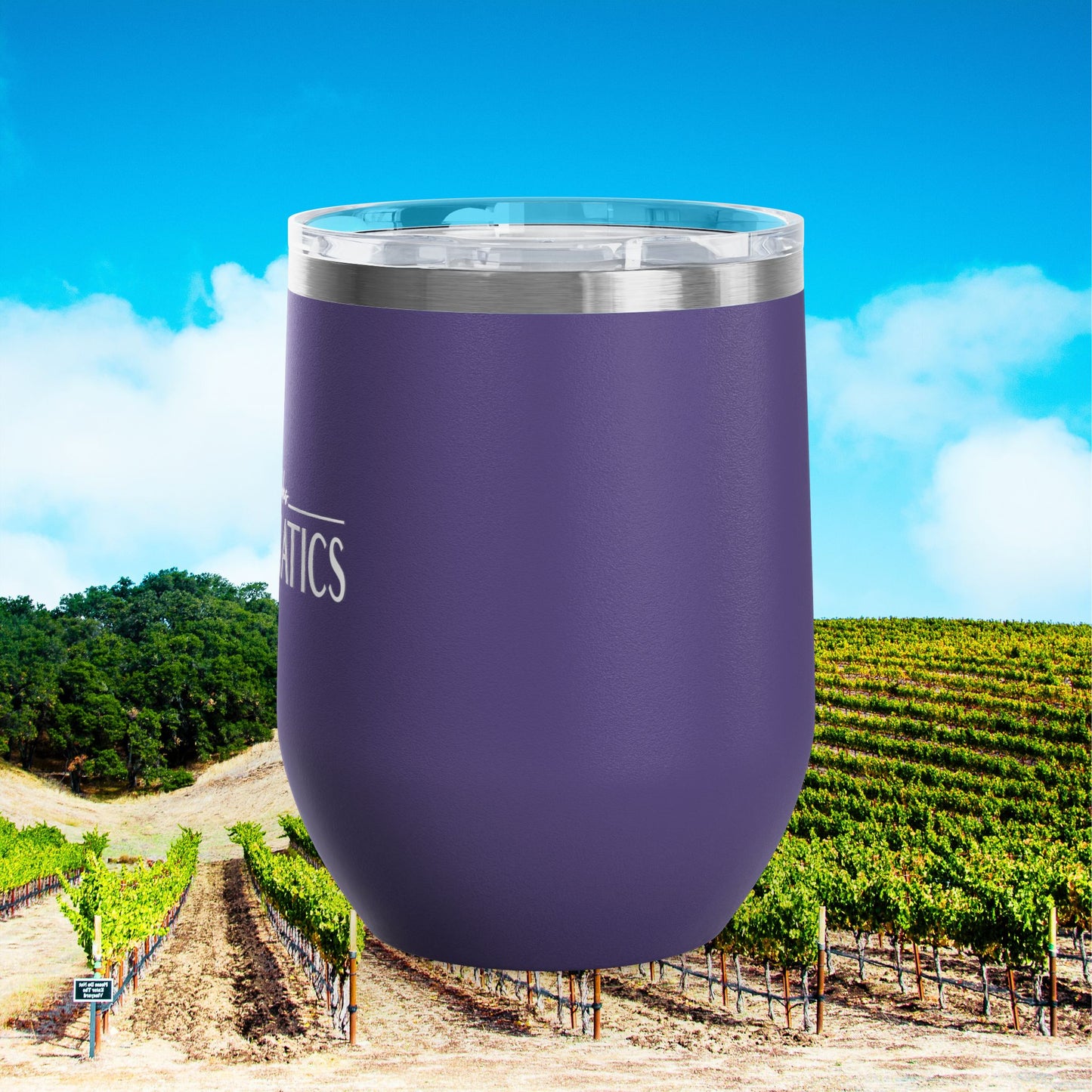 Paso Robles Wine Fanatics Logo 12oz Wine Tumbler
