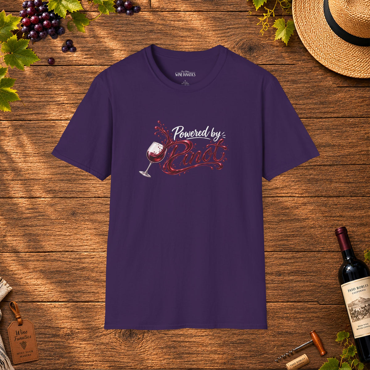 Powered By Pinot Crewneck T-Shirt