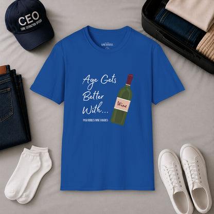 Age Gets Better With Wine Crewneck T-Shirt