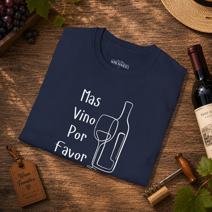 Mas Vino Por Favor Crewneck Tee