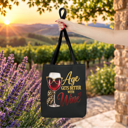 Age Gets Better With Wine Ladie’s Personalized Tote Bag
