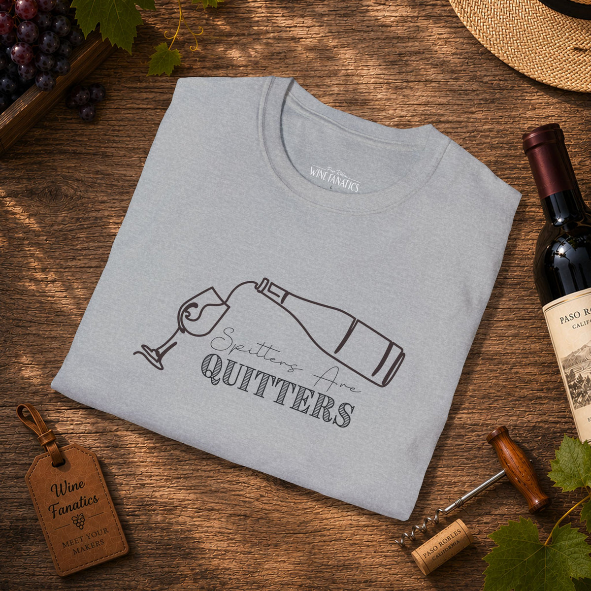 Spitters Are Quitters (wine) Crewneck Tee
