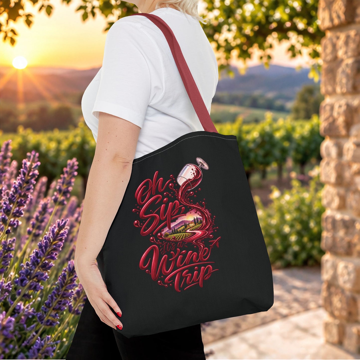 Oh Sip, It's A Wine Trip Personalized Tote Bag