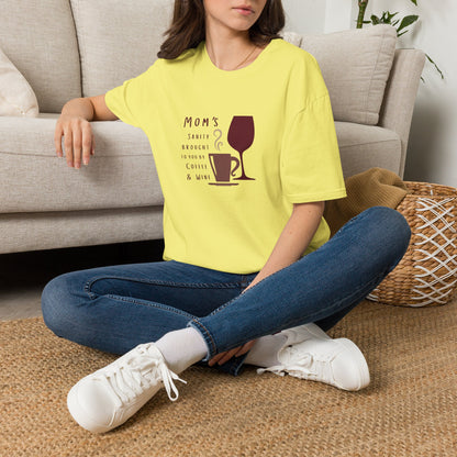 Mom's sanity brought to you by Coffee & Wine Crewneck Tee