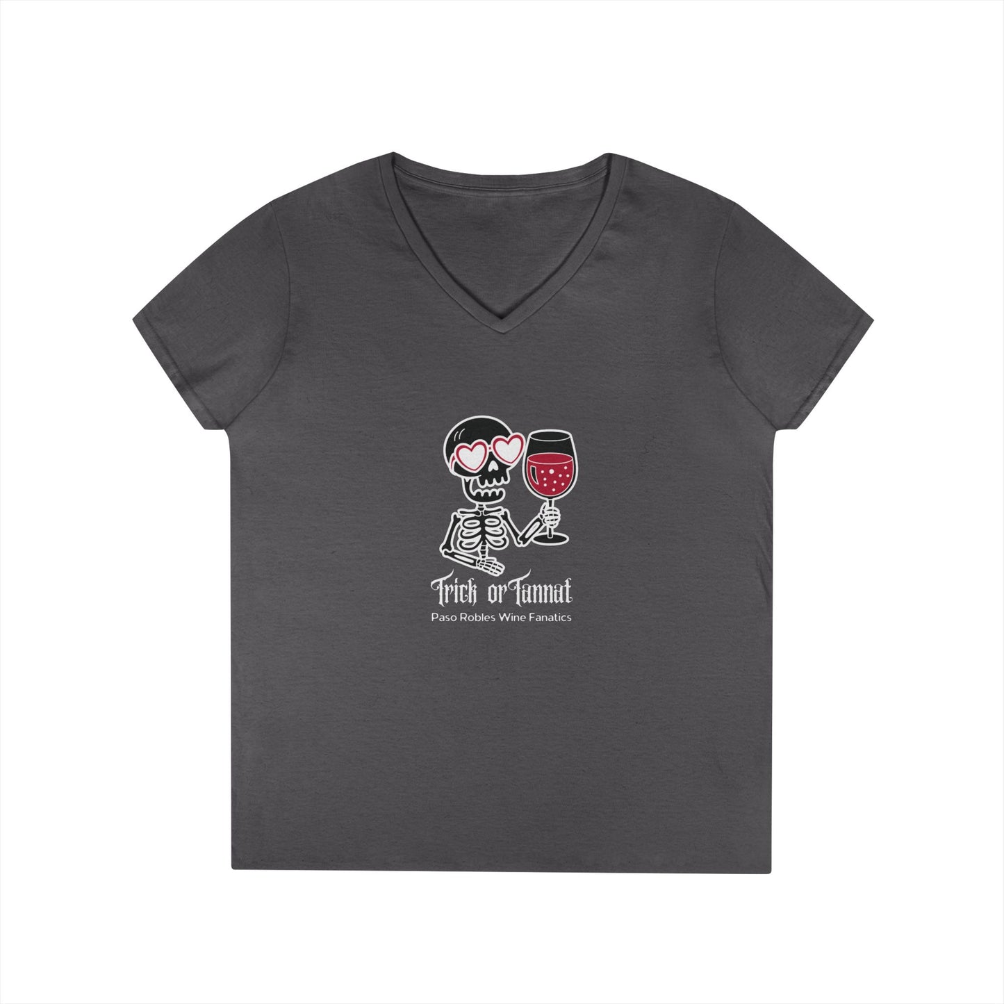 Trick or Tannat Ladies V-Neck Tee