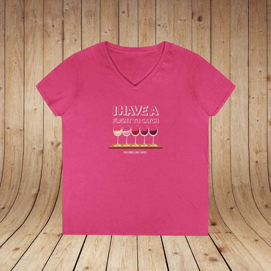 I Have A Flight To Catch Ladies V-Neck  Tee