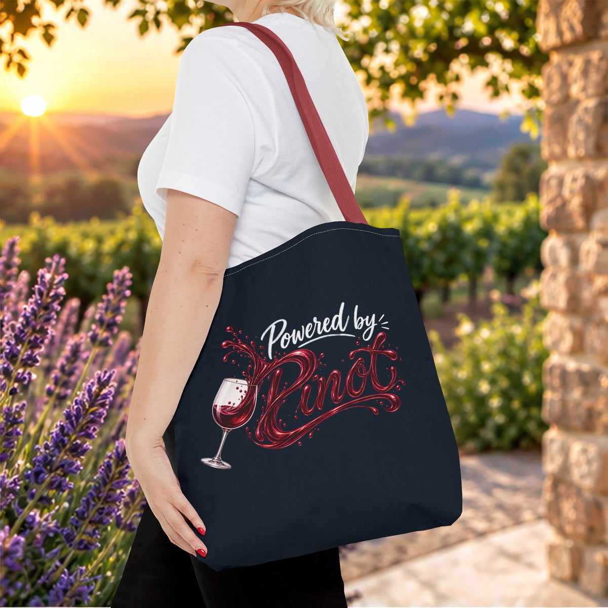 Powered By Pinot Personalized Tote Bag