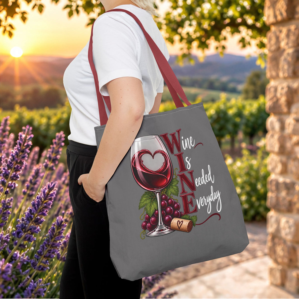 WINE Is Needed Everyday Personalized Tote Bag