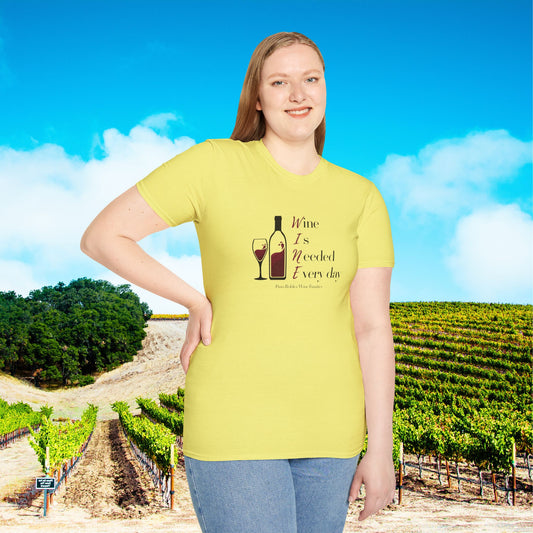WINE Is Needed Everyday Unisex Softstyle T-Shirt
