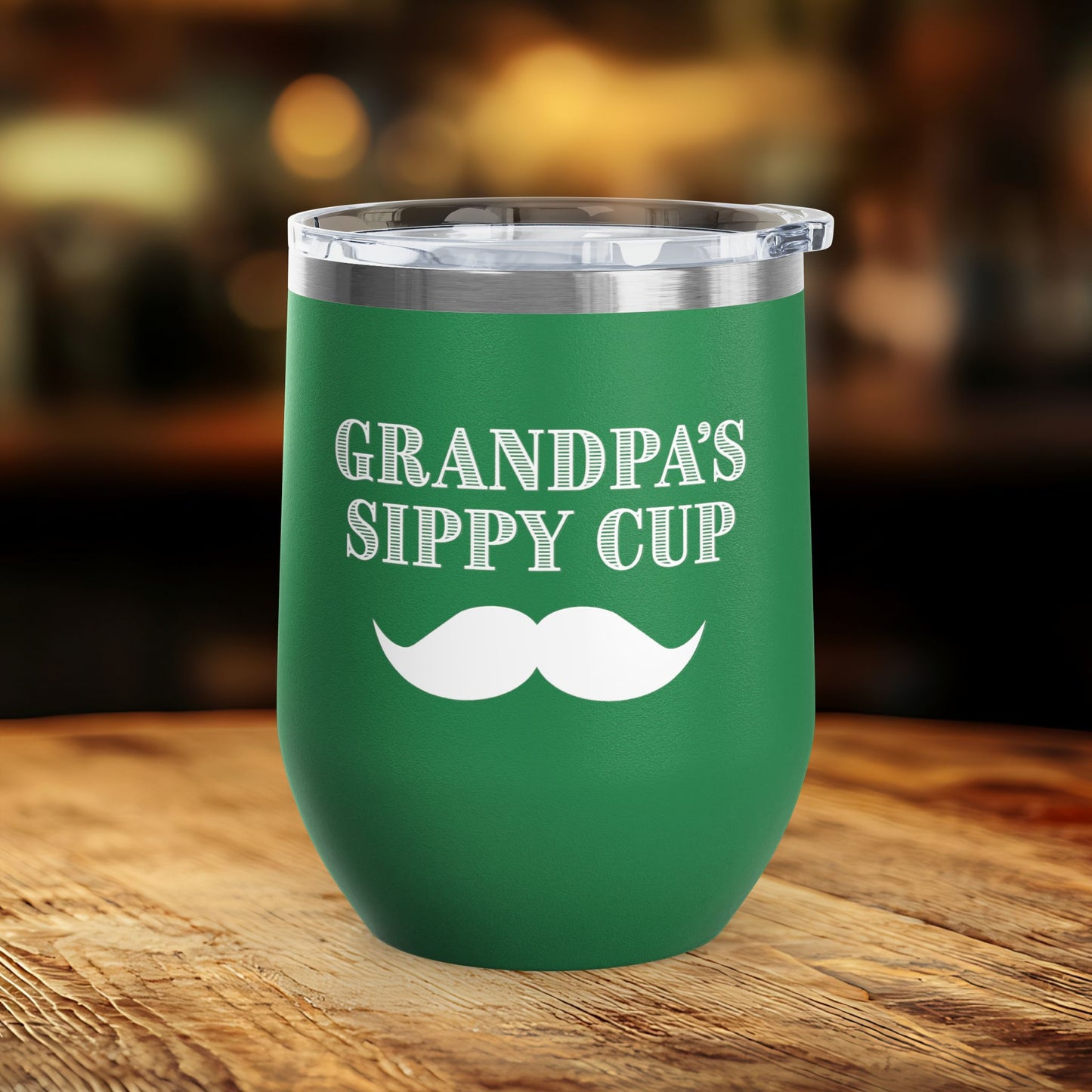 Grandpa's Sippy Cup (mustache) Wine Tumbler