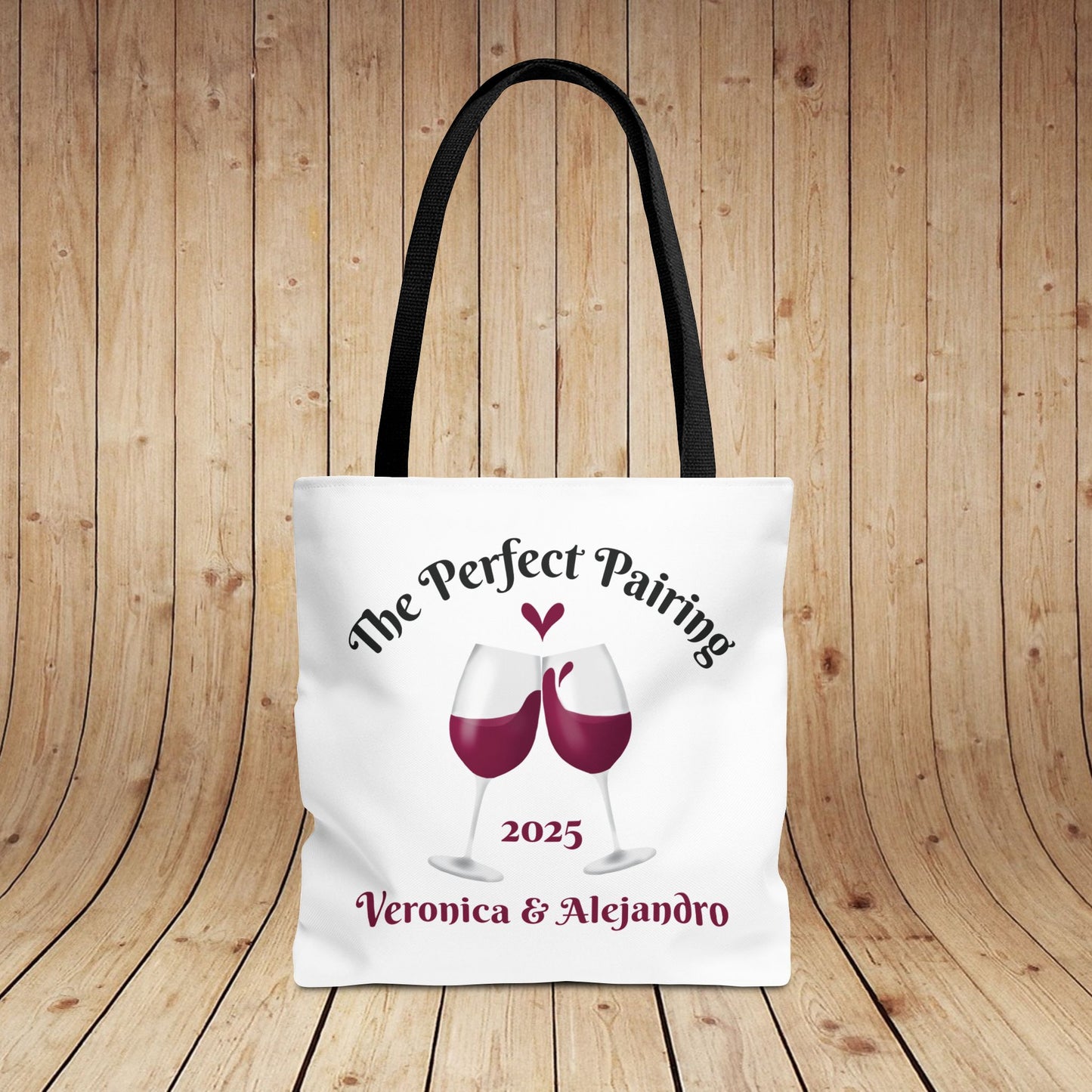 The Perfect Pairing Personalized Tote Bag (ENTER NAMES & YEAR BELOW IN THE ORDER SPECIAL INSTRUCTIONS)