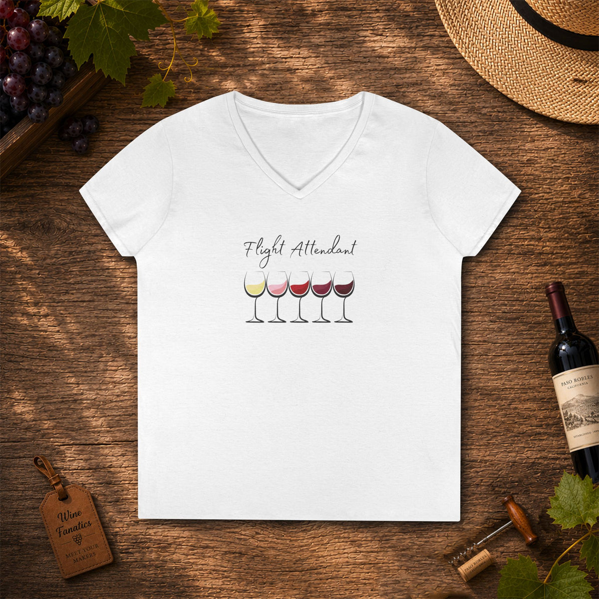 Flight Attendant Ladies V-Neck  Tee
