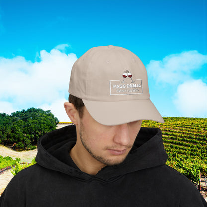 Paso Robles Wine Fanatics Toast Embroidered White Banner Cap