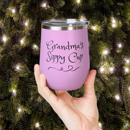Grandma's Sippy Cup Personalized 12 oz Wine Tumbler