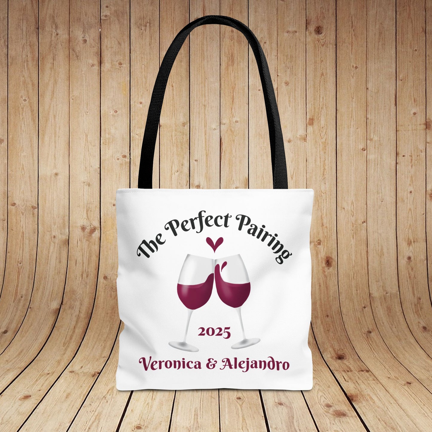 The Perfect Pairing Personalized Tote Bag (ENTER NAMES & YEAR BELOW IN THE ORDER SPECIAL INSTRUCTIONS)