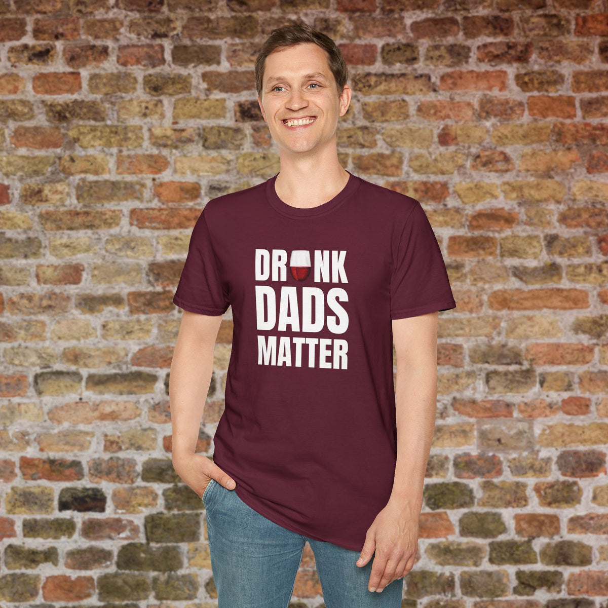 Drunk Dads Matter Crew Neck T-Shirt