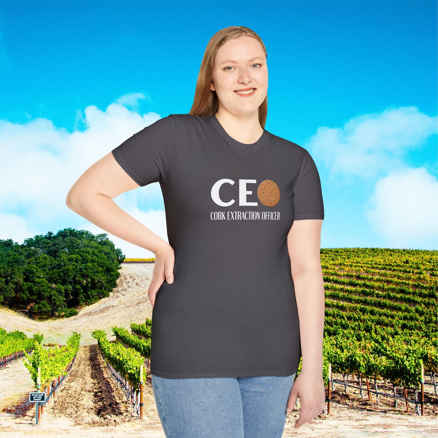 CEO Cork Extraction Officer Unisex Softstyle T-Shirt