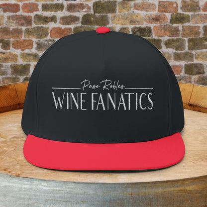 Paso Robles Wine Fanatics Embroidered Logo Flat Bill Cap