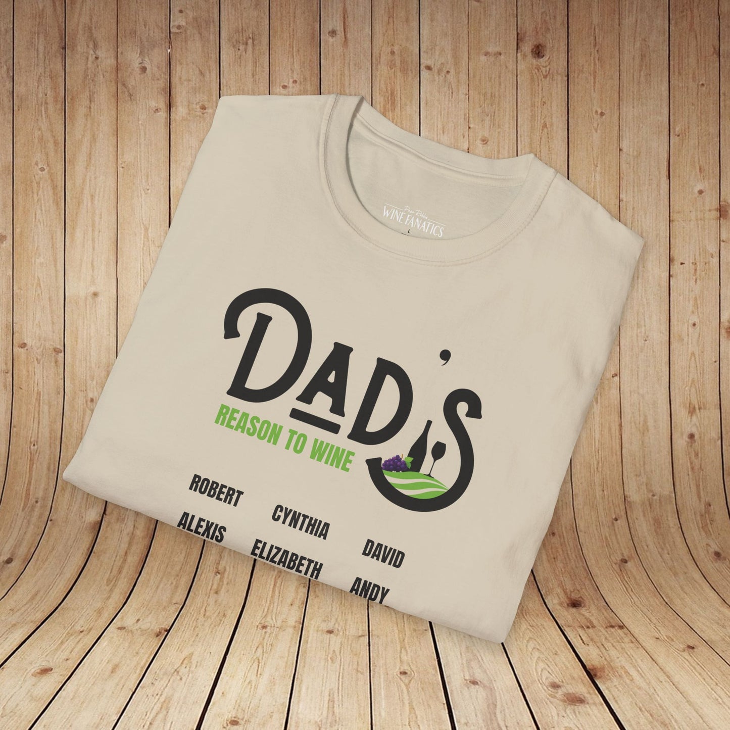 Dad's Reason To Wine Personalized T-Shirt