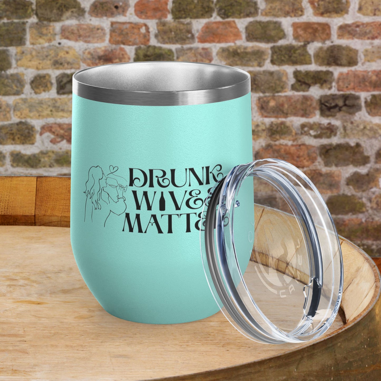 Drunk Wives Matter Personalized 12oz Wine Tumbler